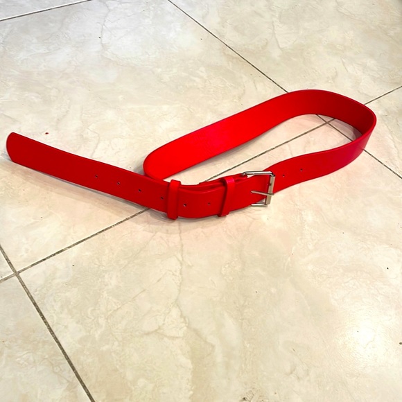 Red Leather Belt - Picture 1 of 3